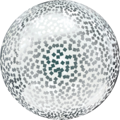 Сфера с конфетти квадраты серебро (56 см)