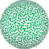 Сфера с конфетти квадраты зелёный (56 см)