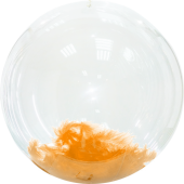 Сфера с оранжевыми перьями (56 см)